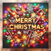 Vrolijk kerstfeest raamsticker (Vel 2)