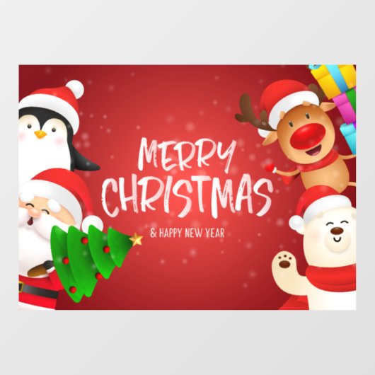 "Vrolijk kerstfeest" Raamsticker (Vel)