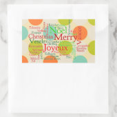 Vrolijk kerstfeest rechthoekige sticker (Tas)