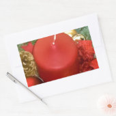 Vrolijk kerstfeest rechthoekige sticker (Envelop)