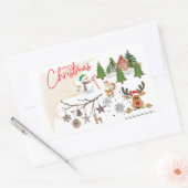 Vrolijk kerstfeest rechthoekige sticker (Envelop)