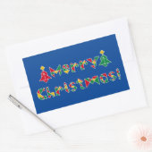 Vrolijk kerstfeest! rechthoekige sticker (Envelop)