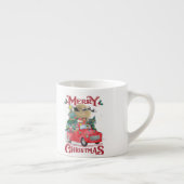Vrolijk kerstfeest  Red Santa Truck Espresso Kop (Rechts)