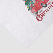 Vrolijk kerstfeest  Red Santa Truck Tissuepapier (Detail)