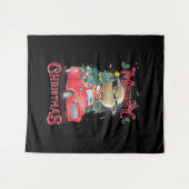 Vrolijk kerstfeest  Red Santa Truck Wandkleed (Voorkant (horizontaal))