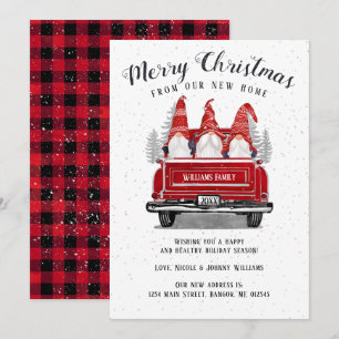 Vrolijk kerstfeest Red Truck Moving Aankondiging