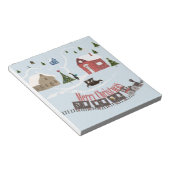 Vrolijk kerstfeest, retro notitieblok (Schuin)