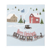 Vrolijk kerstfeest, retro notitieblok (Voorkant)