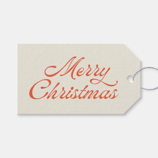 Vrolijk Kerstfeest Retro Vakantie naar Van Cadeaulabel (Voorkant (Horizontaal))