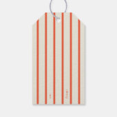 Vrolijk Kerstfeest Retro Vakantie naar Van Cadeaulabel (Achterkant)