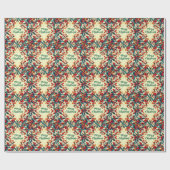 Vrolijk Kerstfeest Rode bessen Mistletoe Cadeaupapier (Vlak)