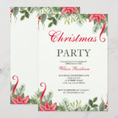 vrolijk kerstfeest | rode typografie kaart (Voorkant / Achterkant)