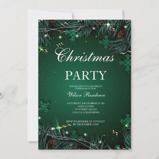 vrolijk kerstfeest | rode typografie kaart (Voorkant)