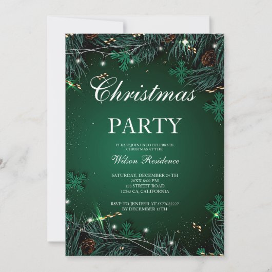 vrolijk kerstfeest | rode typografie kaart (Voorkant)