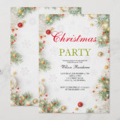 vrolijk kerstfeest | rode typografie kaart (Voorkant / Achterkant)