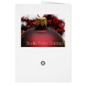 Vrolijk kerstfeest, rode wintersneeuwcollage (Achterkant)