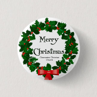 Vrolijk kerstfeest ronde button 3,2 cm