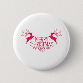 Vrolijk kerstfeest ronde button 5,7 cm