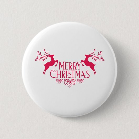 Vrolijk kerstfeest ronde button 5,7 cm (Voorkant)