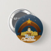 Vrolijk kerstfeest ronde button 5,7 cm (Voorkant /achterkant)