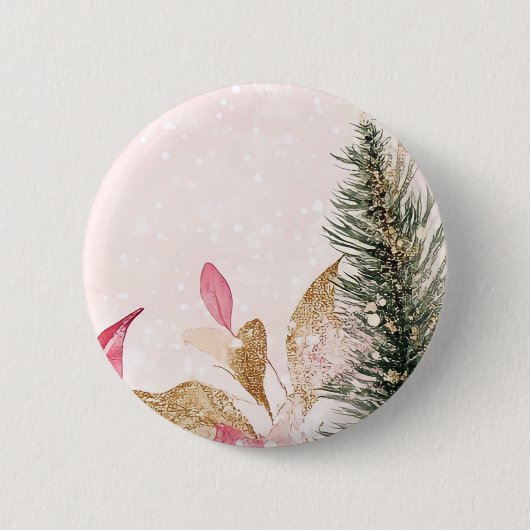 Vrolijk kerstfeest ronde button 5,7 cm (Voorkant)