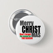 Vrolijk kerstfeest ronde button 5,7 cm (Voorkant /achterkant)