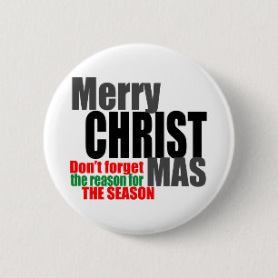 Vrolijk kerstfeest ronde button 5,7 cm