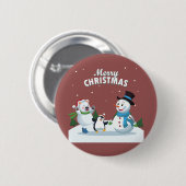 Vrolijk kerstfeest ronde button 5,7 cm (Voorkant /achterkant)