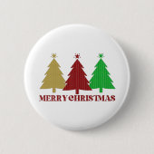 Vrolijk kerstfeest ronde button 5,7 cm (Voorkant)