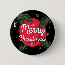 Vrolijk kerstfeest ronde button 5,7 cm
