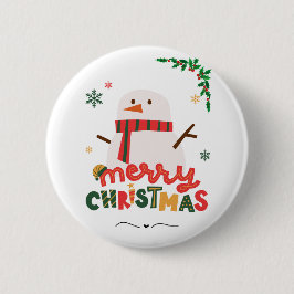 Vrolijk kerstfeest ronde button 5,7 cm