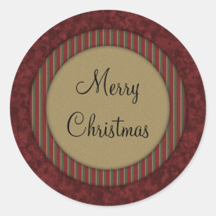 Vrolijk kerstfeest ronde sticker