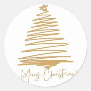 Vrolijk kerstfeest ronde sticker