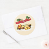 Vrolijk kerstfeest ronde sticker (Envelop)