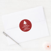 Vrolijk kerstfeest ronde sticker (Envelop)