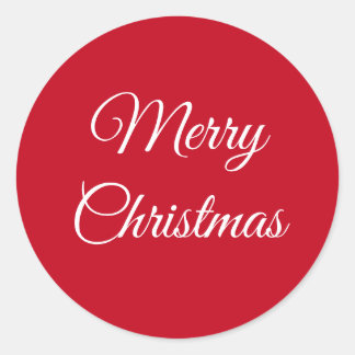 Vrolijk kerstfeest ronde sticker