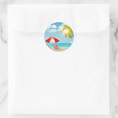 Vrolijk kerstfeest ronde sticker (Tas)