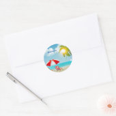 Vrolijk kerstfeest ronde sticker (Envelop)