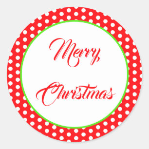 Vrolijk kerstfeest ronde sticker