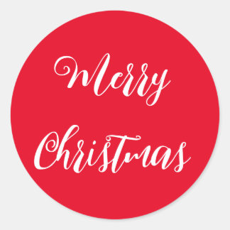 Vrolijk kerstfeest ronde sticker