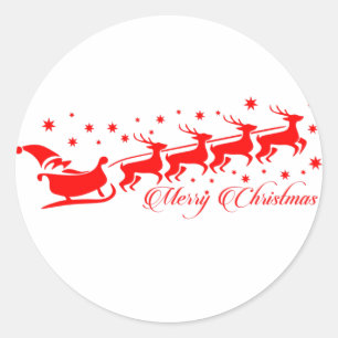 Vrolijk kerstfeest ronde sticker