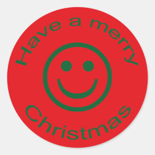 Vrolijk kerstfeest ronde sticker