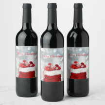 Vrolijk kerstfeest, rood Cadeau