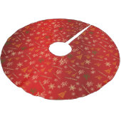 vrolijk kerstfeest rood en goud kerstboom rok (Gekanteld)