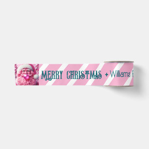 Vrolijk Kerstfeest Roze Bubble Gum Aangepaste be Lint