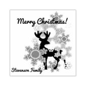 Vrolijk kerstfeest 	rubberstempel (Afrduk)