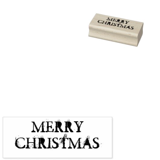 Vrolijk kerstfeest 	rubberstempel (Gestempeld)