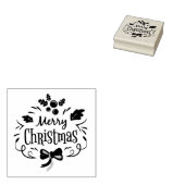 Vrolijk kerstfeest rubberstempel (Gestempeld)