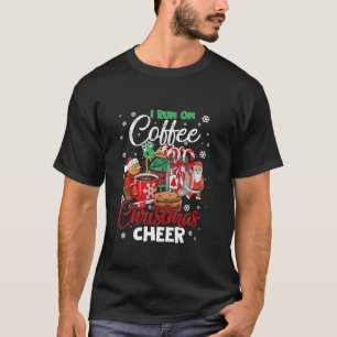 Vrolijk kerstfeest run op koffie en Xmas Cheer Sno T-shirt