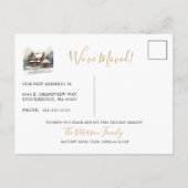 Vrolijk Kerstfeest Rustiek Nieuw Huis Verhuizen Aankondigingskaart (Achterkant)